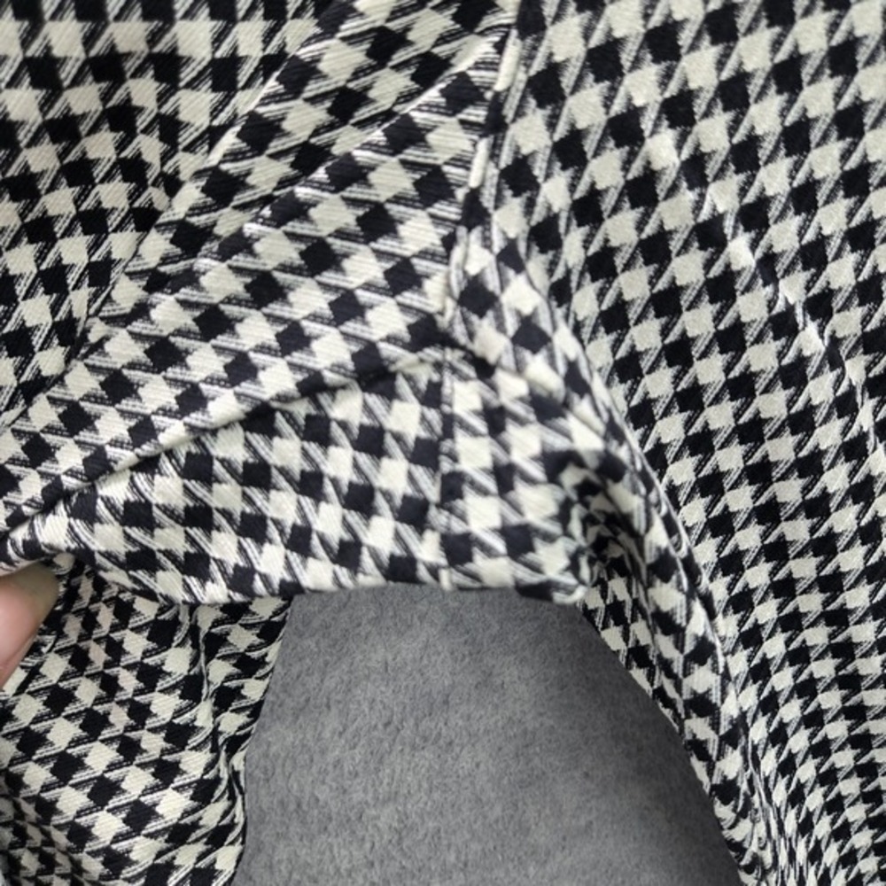 Old Navy Women Pants 4 PETITE Black Houndstooth Dress Pants High-Rise Pixie - Picture 10 of 16